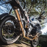 GPR exhaust compatible with  Bmw R 1250 Gs -Adventure 2019-2020, M3 Titanium Natural, Homologated legal slip-on exhaust including removable db killer and link pipe 