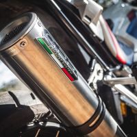 GPR exhaust compatible with  Bmw R 1250 Gs -Adventure 2019-2020, M3 Titanium Natural, Homologated legal slip-on exhaust including removable db killer and link pipe 