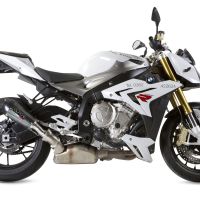 GPR exhaust compatible with  Bmw S 1000 R -M 2014-2016, Gpe Ann. Poppy, Homologated legal slip-on exhaust including removable db killer and link pipe 