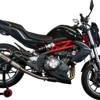 GPR exhaust compatible with  Benelli Bn 302 S 2015-2016, Deeptone Inox, Homologated legal slip-on exhaust including removable db killer and link pipe 