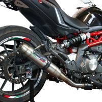 GPR exhaust compatible with  Benelli Bn 302 S 2015-2016, Deeptone Inox, Homologated legal slip-on exhaust including removable db killer and link pipe 