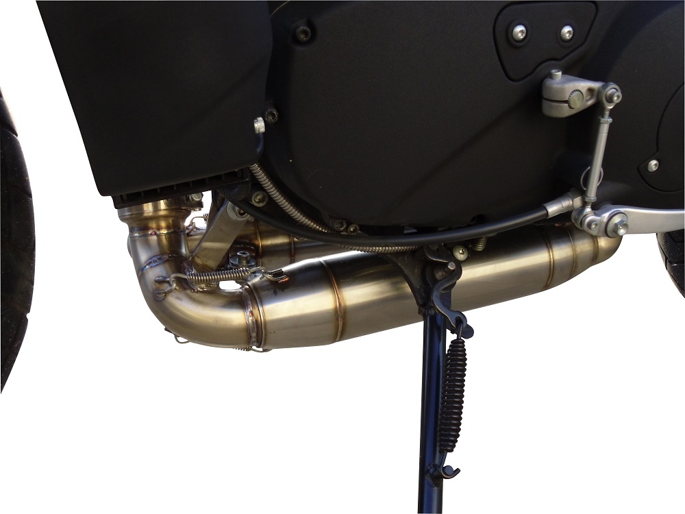 GPR exhaust compatible with  Buell Xb 12 2003-2007, Deeptone Inox, Dual Homologated legal slip-on exhaust including removable db killers and link pipes 