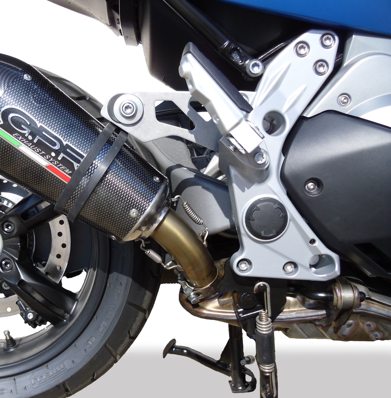 GPR exhaust compatible with  Bmw C 600 Sport 2012-2016, Gpe Ann. Poppy, Homologated legal slip-on exhaust including removable db killer and link pipe 