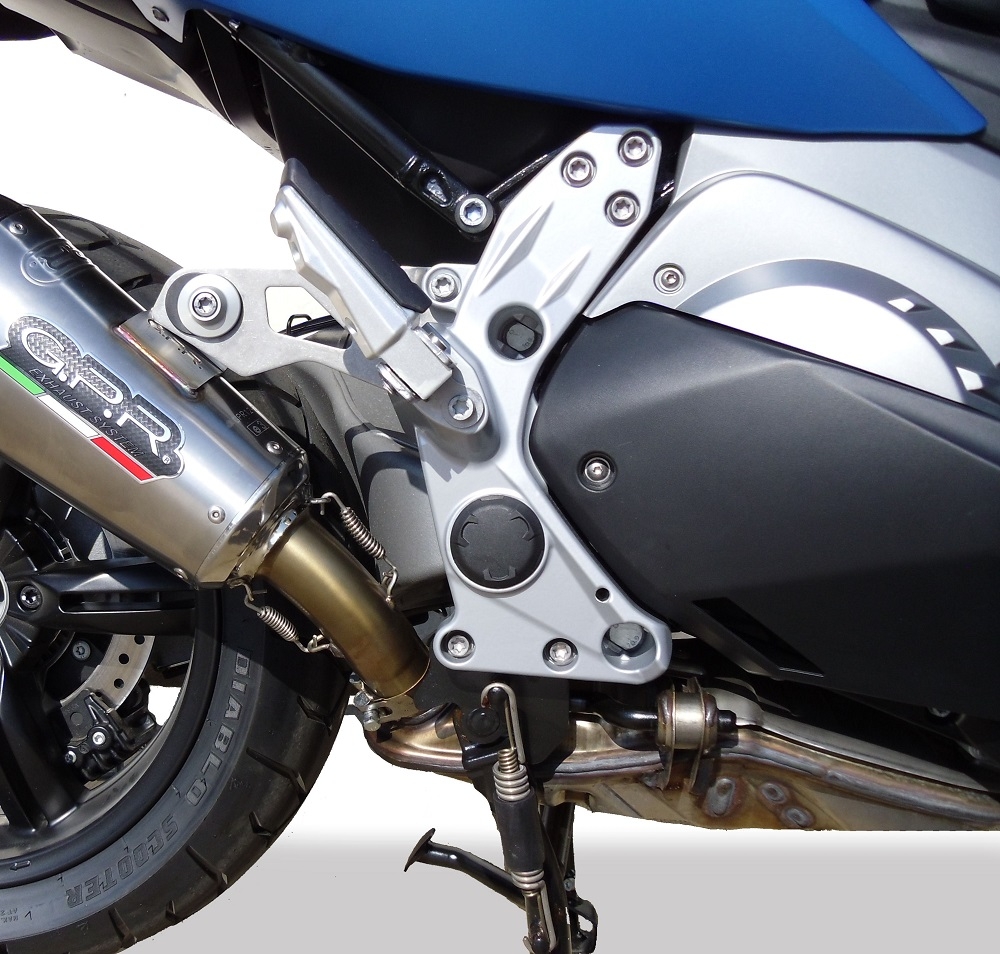 GPR exhaust compatible with  Bmw C 600 Sport 2012-2016, Gpe Ann. titanium, Homologated legal slip-on exhaust including removable db killer and link pipe 