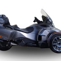 GPR exhaust compatible with  Can Am Spyder 1000 Rs -RSs  2013-2016, Furore Poppy, Homologated legal slip-on exhaust including removable db killer and link pipe 