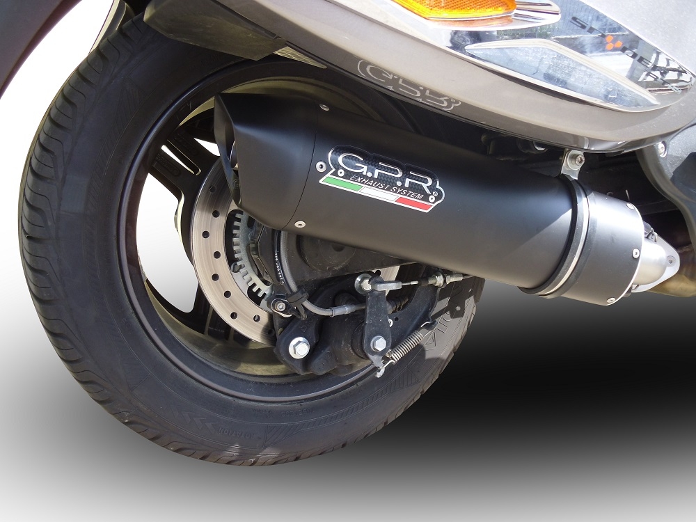 GPR exhaust compatible with  Can Am Spyder 1000 Rs -RSs  2013-2016, Furore Nero, Homologated legal slip-on exhaust including removable db killer and link pipe 