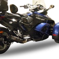 GPR exhaust compatible with  Can Am Spyder 1000 Gs 2007-2009, Gpe Ann. Poppy, Homologated legal slip-on exhaust including removable db killer and link pipe 