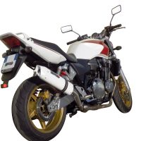 GPR exhaust compatible with  Honda Cb 1300 2003-2012, Albus Ceramic, Homologated legal slip-on exhaust including removable db killer and link pipe 