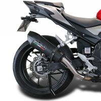 GPR exhaust compatible with  Honda Cb 500 X 2019-2024, GP Evo4 Black Titanium, Homologated legal slip-on exhaust including removable db killer and link pipe 