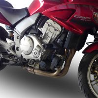 GPR exhaust compatible with  Honda Cbf 1000 - ST  2006-2009, Furore Nero, Dual Homologated legal slip-on exhaust including removable db killers and link pipes 