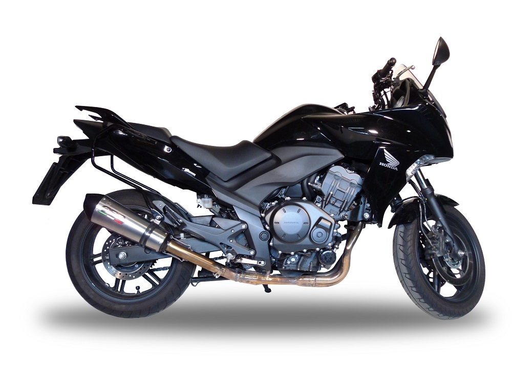 GPR exhaust compatible with  Honda Cbf 1000 - ST  2010-2016, Gpe Ann. titanium, Homologated legal slip-on exhaust including removable db killer and link pipe 