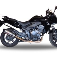 GPR exhaust compatible with  Honda Cbf 1000 - ST  2010-2016, Gpe Ann. titanium, Homologated legal slip-on exhaust including removable db killer and link pipe 