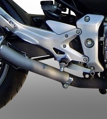 GPR exhaust compatible with  Honda Cbf 600 S I.E. 2007-2012, Satinox , Homologated legal slip-on exhaust including removable db killer, link pipe and catalyst 