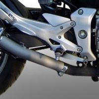 GPR exhaust compatible with  Honda Cbf 600 S I.E. 2007-2012, Satinox , Homologated legal slip-on exhaust including removable db killer, link pipe and catalyst 