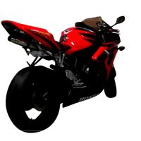 GPR exhaust compatible with  Honda Cbr 1000 Rr 2004-2007, Deeptone Inox, Homologated legal slip-on exhaust including removable db killer and link pipe 