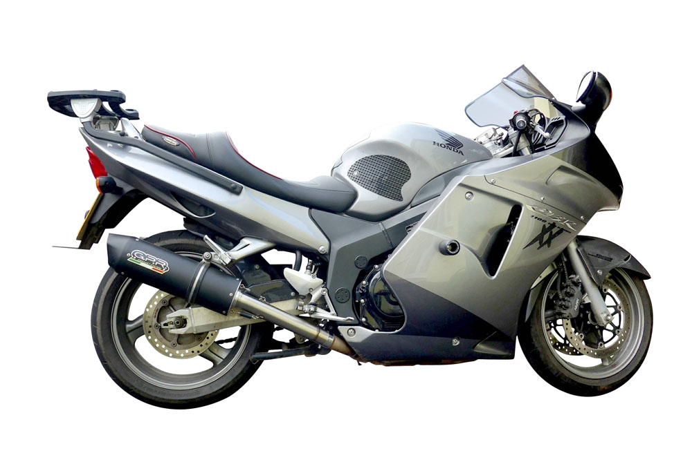 GPR exhaust compatible with  Honda Cbr1100XX Superblackbird - X Eleven  1997-2006, Furore Poppy, Dual Homologated legal slip-on exhaust including removable db killers and link pipes 