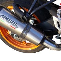 GPR exhaust compatible with  Honda Cbr 125 R 2011-2016, Gpe Ann. titanium, full system exhaust legal for UK and non-EU countries including removable db killer 