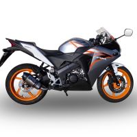 GPR exhaust compatible with  Honda Cbr 125 R 2011-2016, Gpe Ann. titanium, Slip-on exhaust legal for UK and non-EU markets including link pipe and removable db killer 