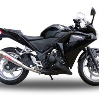 GPR exhaust compatible with  Honda Cbr 250 R 2010-2014, Powercone Evo, Homologated legal slip-on exhaust including removable db killer, link pipe and catalyst 