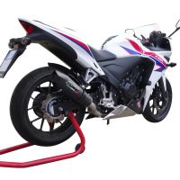 GPR exhaust compatible with  Honda Cbr 500 R 2023-2024, GP Evo4 Black Titanium, Homologated legal slip-on exhaust including removable db killer and link pipe 