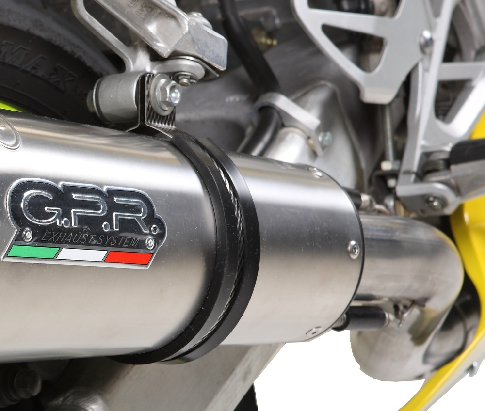 GPR exhaust compatible with  Honda Cbr 600 F - Sport  2001-2007, Satinox , Homologated legal slip-on exhaust including removable db killer and link pipe 