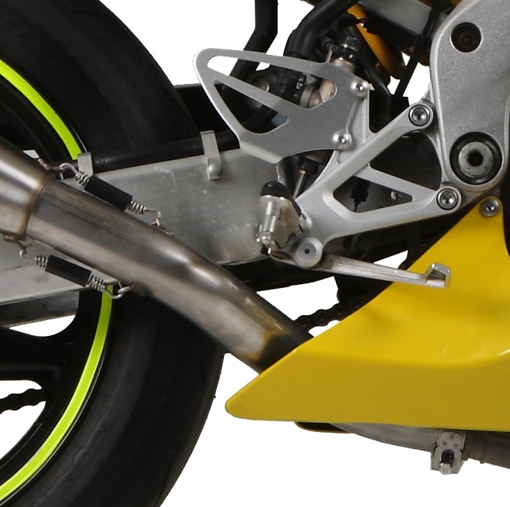 GPR exhaust compatible with  Honda Cbr 600 F - Sport  2001-2007, Satinox , Homologated legal slip-on exhaust including removable db killer and link pipe 