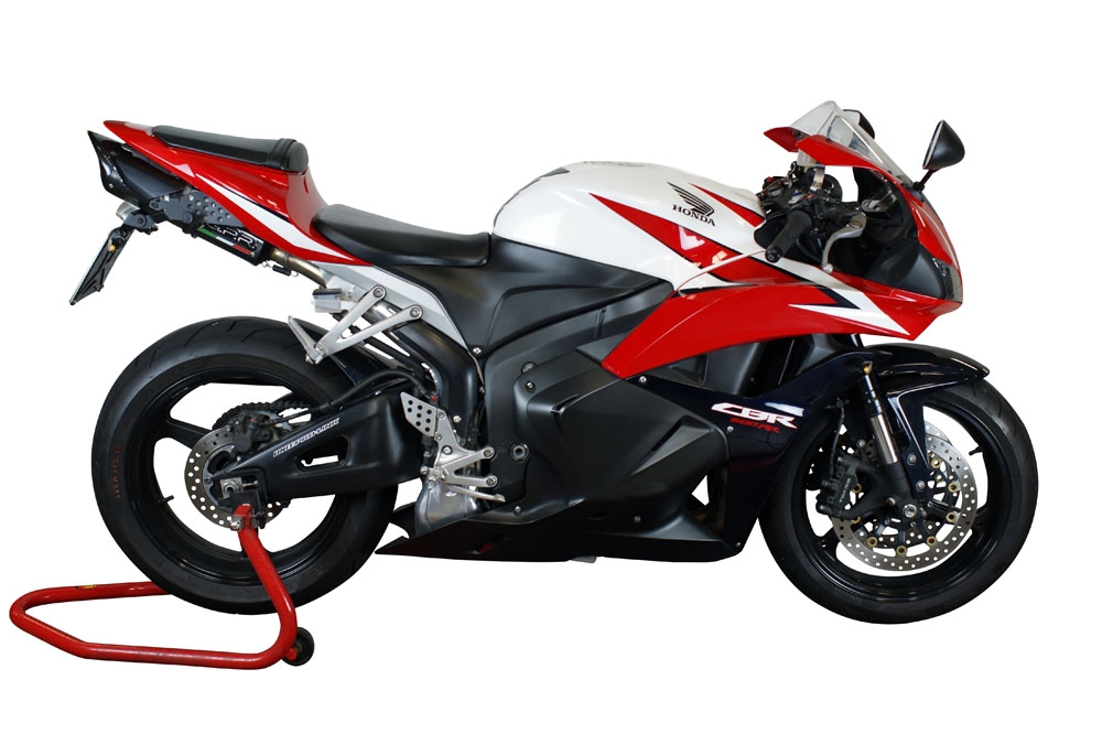 GPR exhaust compatible with  Honda Cbr 600 Rr  2003-2004, Tiburon Poppy, Homologated legal slip-on exhaust including removable db killer, link pipe and catalyst 