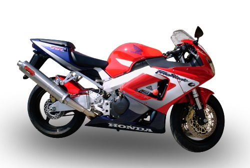 GPR exhaust compatible with  Honda Cbr 900 Rr 2000-2003, Inox Tondo, Homologated legal bolt-on silencer including removable db killer 