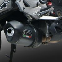 GPR exhaust compatible with  Cf Moto Nk 650 2012-2016, Furore Nero, Homologated legal slip-on exhaust including removable db killer and link pipe 