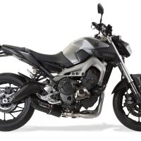 GPR exhaust compatible with  Yamaha Mt-09 2017-2020, Furore Evo4 Nero, Homologated legal full system exhaust, including removable db killer and catalyst 