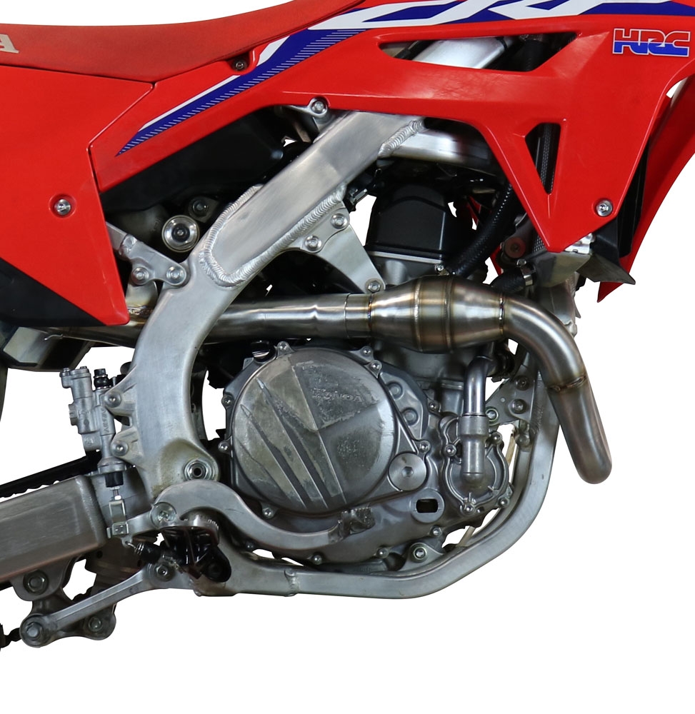 GPR exhaust compatible with  Honda Crf 450 R-RX 2021-2024, Pentacross FULL Titanium, Racing full system exhaust, including removable db killer/spark arrestor 