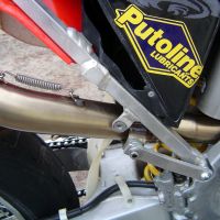 GPR exhaust compatible with  Honda Crf 450 R-RX 2005-2005, Furore Nero, Homologated legal full system exhaust, including removable db killer 