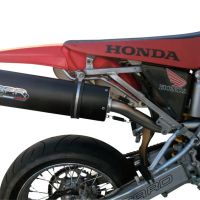 GPR exhaust compatible with  Honda Crf 450 R-RX 2003-2003, Furore Nero, Homologated legal slip-on exhaust including removable db killer and link pipe 