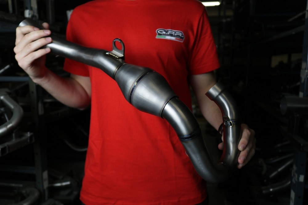 GPR exhaust compatible with  Gas Gas MC 450F 2024-2025, Pentacross FULL Titanium, Racing full system exhaust, including removable db killer/spark arrestor 