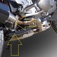 GPR exhaust compatible with  Honda Vfr 800 X Crossrunner 800  2011-2014, Albus Ceramic, Homologated legal slip-on exhaust including removable db killer and link pipe 