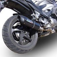 GPR exhaust compatible with  Honda Crossrunner 800 Vfr 800 X 2011-2014, Furore Nero, Homologated legal slip-on exhaust including removable db killer and link pipe 