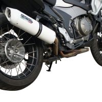 GPR exhaust compatible with  Honda VFR1200X Crosstourer 2011-2016, Albus Ceramic, Homologated legal slip-on exhaust including removable db killer and link pipe 