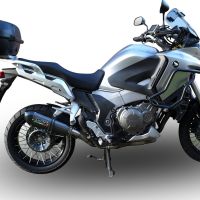 GPR exhaust compatible with  Honda VFR1200X Crosstourer 2011-2016, Gpe Ann. titanium, Homologated legal slip-on exhaust including removable db killer and link pipe 