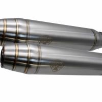 GPR exhaust compatible with  Bmw R 65 1978-1984, Deeptone Inox Cafè Racer, Dual universal Homologated legal silencer kit, including removable db killer, without link pipes 