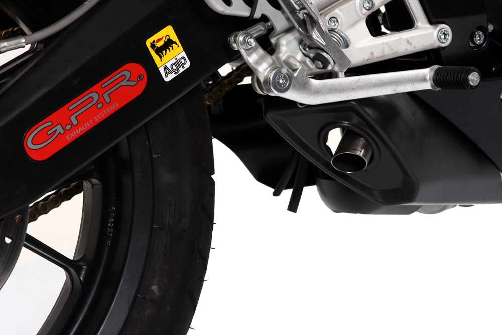 GPR exhaust compatible with  Derbi Gpr 125 2009-2010, Alluminio Ghost, Homologated legal full system exhaust, including removable db killer and catalyst 