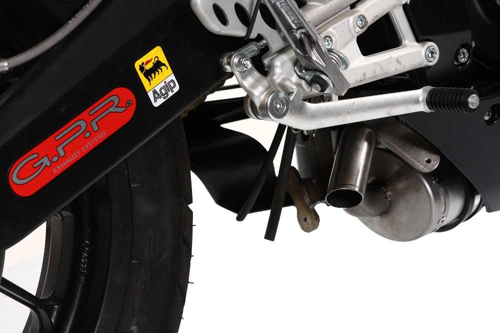 GPR exhaust compatible with  Derbi Gpr 125 2009-2010, Alluminio Ghost, Homologated legal full system exhaust, including removable db killer and catalyst 