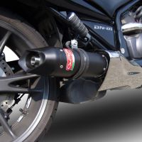 GPR exhaust compatible with  Honda Dn-01 2008-2010, Furore Nero, Homologated legal slip-on exhaust including removable db killer and link pipe 