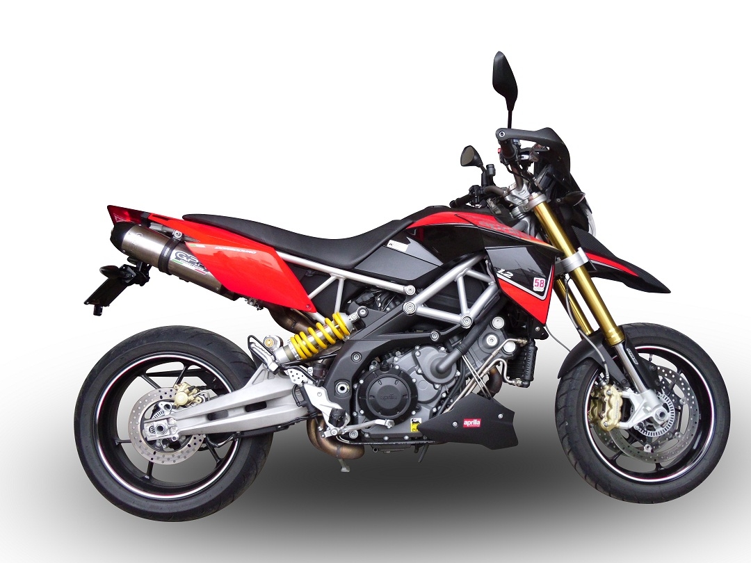 GPR exhaust compatible with  Aprilia Dorsoduro 1200 2011-2016, GP Evo4 Titanium, Dual Homologated legal slip-on exhaust including removable db killers, link pipes and catalysts 