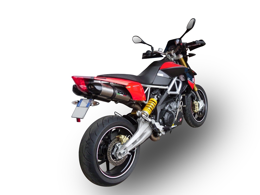 GPR exhaust compatible with  Aprilia Dorsoduro 1200 2011-2016, GP Evo4 Titanium, Dual Homologated legal slip-on exhaust including removable db killers, link pipes and catalysts 