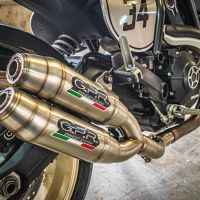 GPR exhaust compatible with  Ducati Scrambler 800  2017-2020, Deeptone Inox, Dual slip-on exhaust legal for UK and non-EU countries including removable db killers and link pipes 