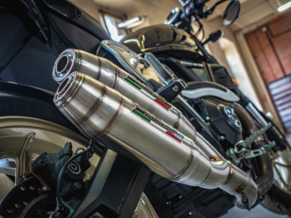 GPR exhaust compatible with  Ducati Scrambler 800  2017-2020, Deeptone Inox, Dual slip-on exhaust legal for UK and non-EU countries including removable db killers and link pipes 