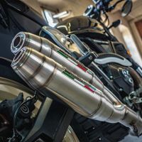 GPR exhaust compatible with  Ducati Scrambler 800  2017-2020, Deeptone Inox, Dual slip-on exhaust legal for UK and non-EU countries including removable db killers and link pipes 