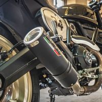 GPR exhaust compatible with  Ducati Scrambler 800  2017-2020, M3 Black Titanium, Homologated legal slip-on exhaust including removable db killer, link pipe and catalyst 