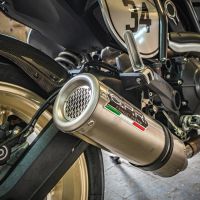 GPR exhaust compatible with  Ducati Scrambler 800  2017-2020, M3 Titanium Natural, Homologated legal slip-on exhaust including removable db killer, link pipe and catalyst 