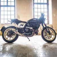 GPR exhaust compatible with  Ducati Scrambler 800  2017-2020, Powercone Evo, Homologated legal slip-on exhaust including removable db killer, link pipe and catalyst 